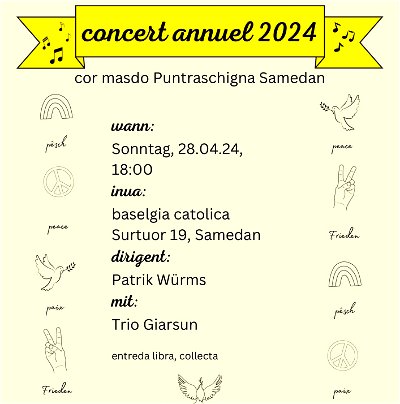 Concert annuel 2024 dal cor masdo Puntraschigna Samedan