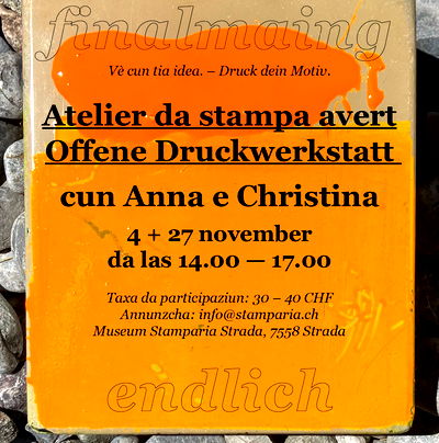 Offene Druckwerkstatt / Atelier da stampa avert