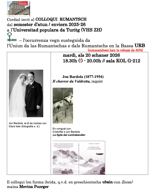 Colloqui rumantsch a l'Universitad populara da Turitg