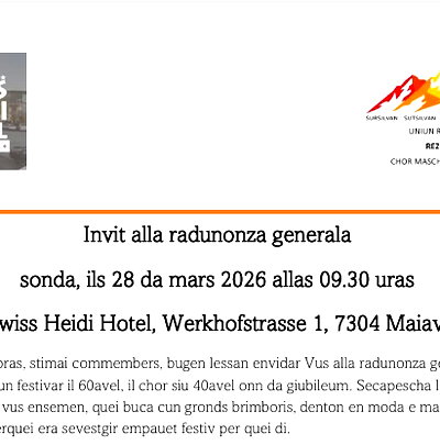 giubileum 60 onns Uniun Rumantscha Rezia Bassa