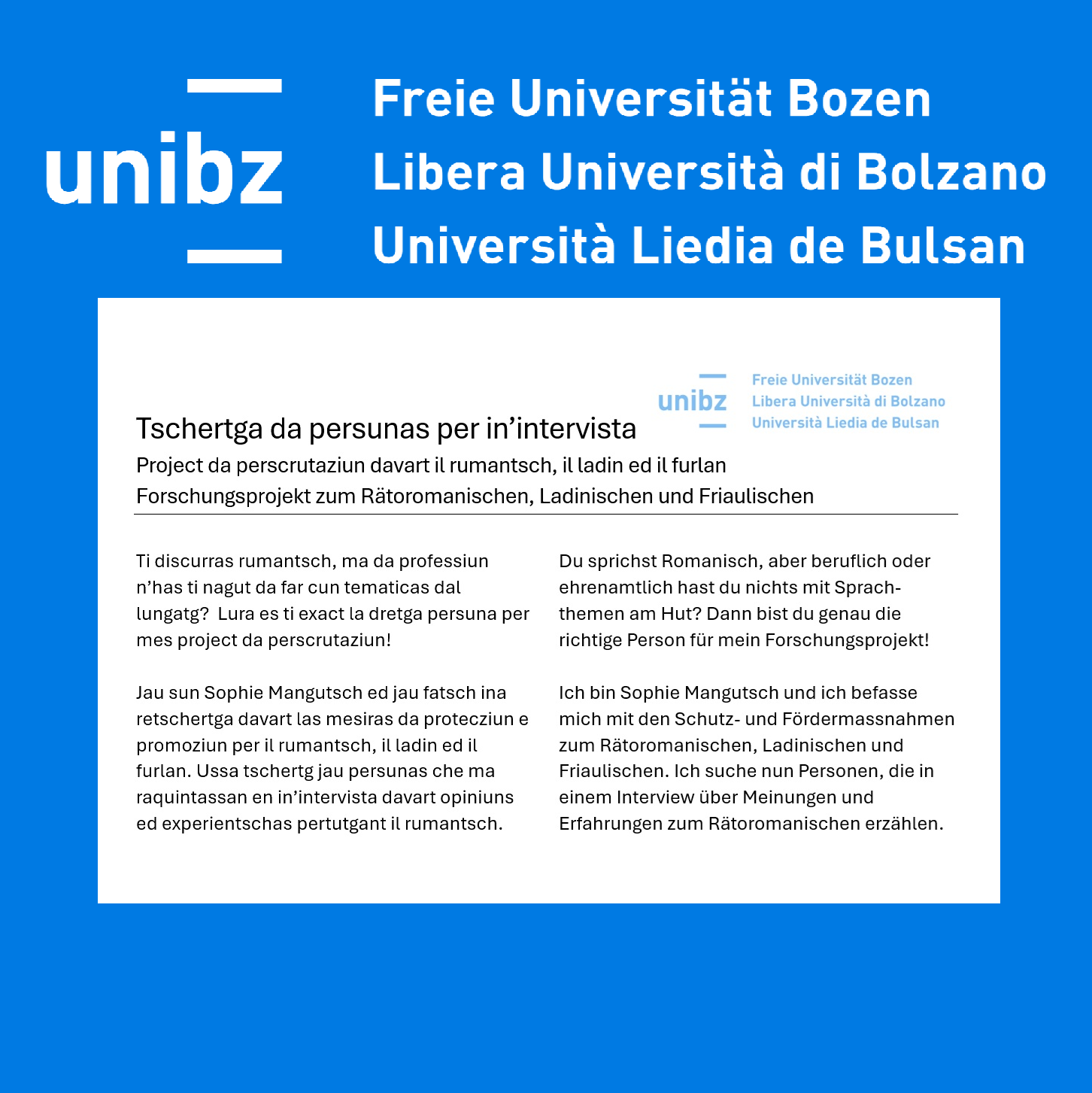 Tschertga da persunas per intervista