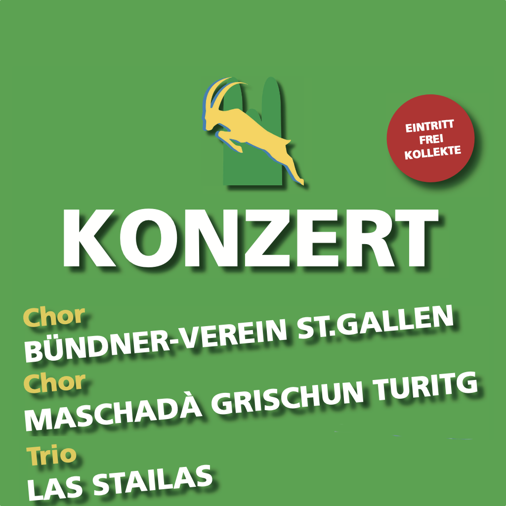 Concert Chor Grischun Son Giagl e Chor maschadà Grischun Turitg
