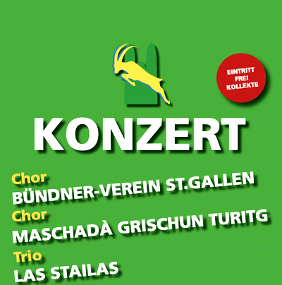 Concert Chor Grischun Son Giagl e Chor maschadà Grischun Turitg