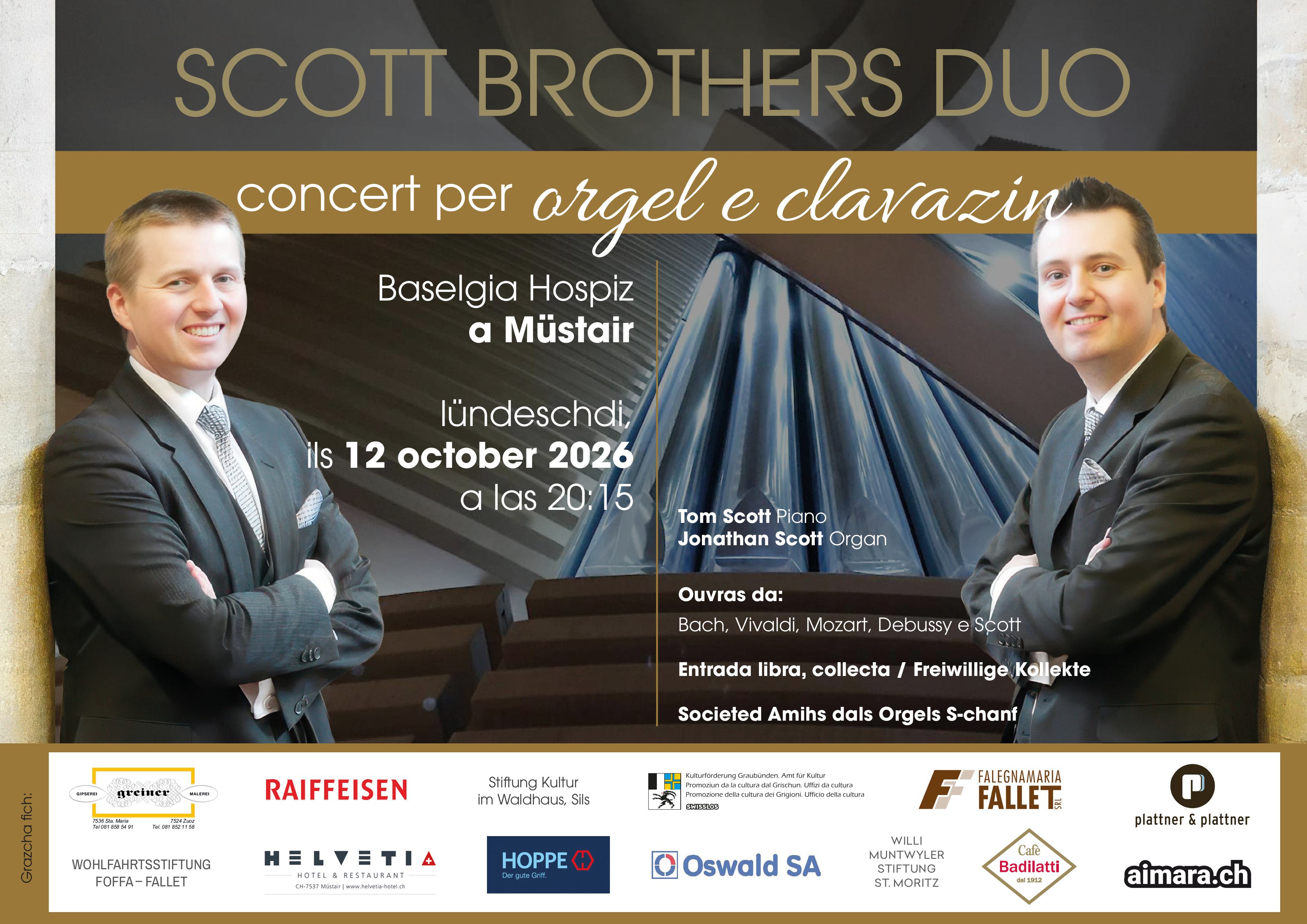 Concert per orgel e clavazin da Jonathan e Tom Scott, da Manchester (GB)