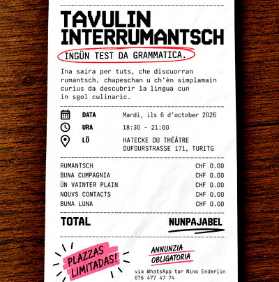 URB - tavulin interrumantsch